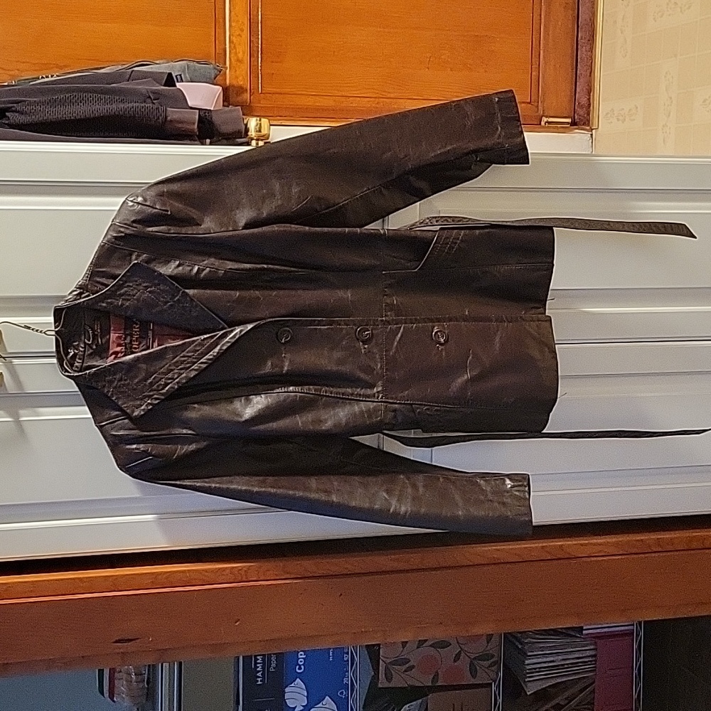Womens Vintage Leather Coat